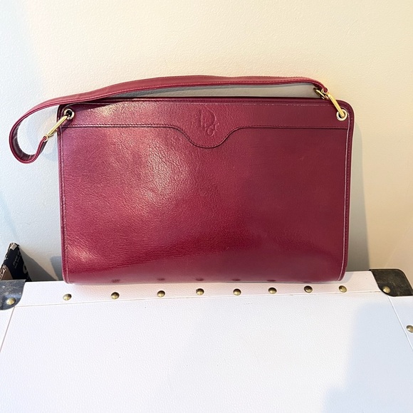 Dior Dark Red Shoulder Bag - Picture 1 of 9